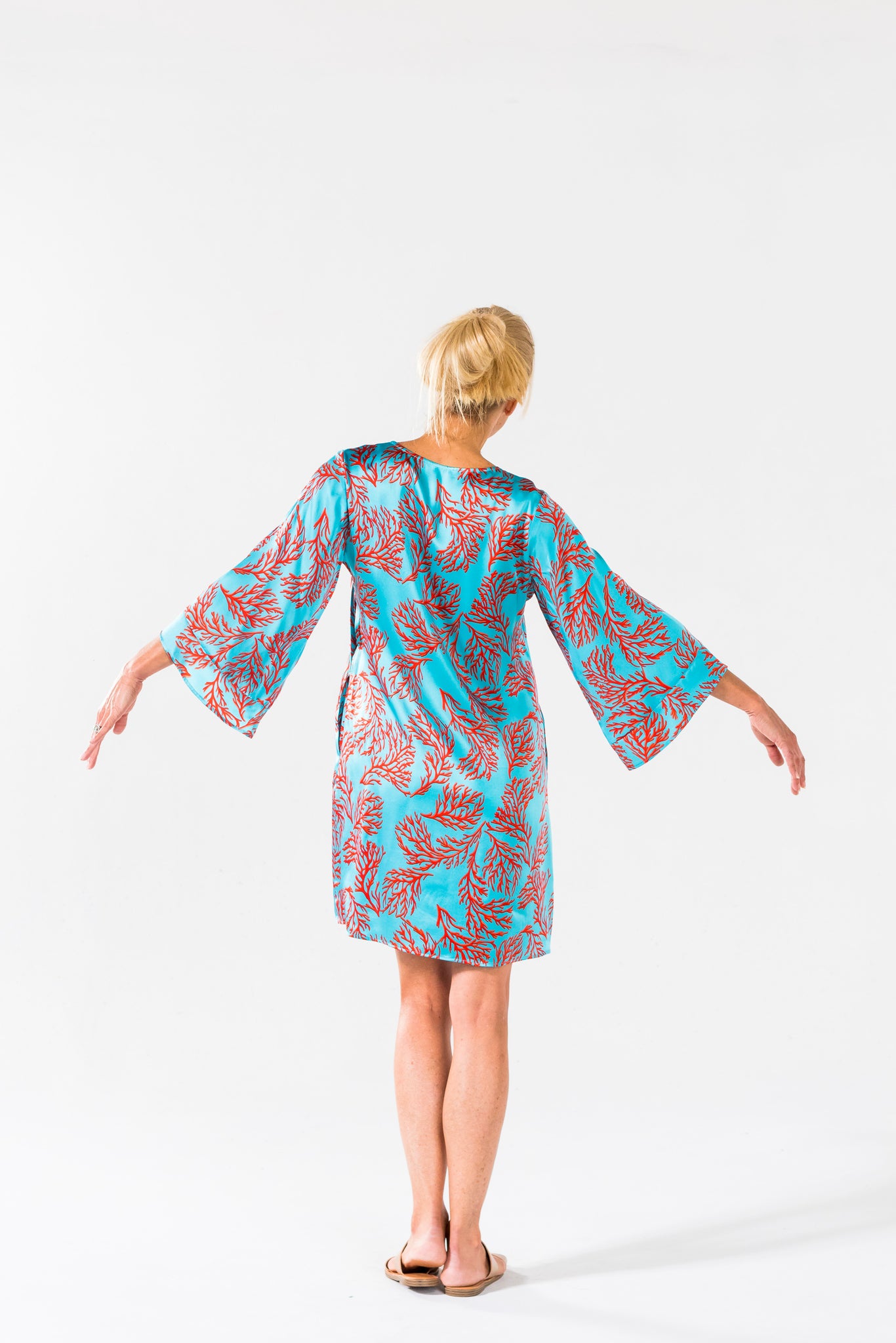 Ice Cube Dress - Turquoise Coral